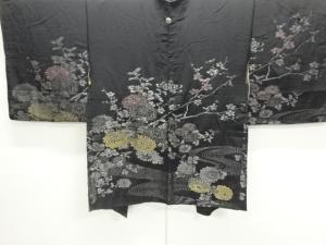 梅菊模様織り出し一つ紋絵羽織